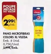 Pingo Doce Vileda - pano microfibras colors xl promoção