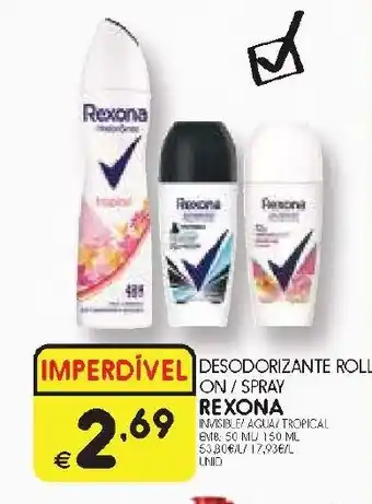 Meu Super Desodorizante roll on / spray rexona promoção