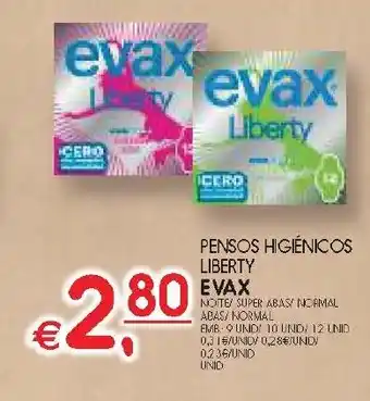Meu Super Pensos higiénicos liberty evax promoção