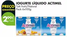 Pingo Doce Iogurte líquido actimel promoção