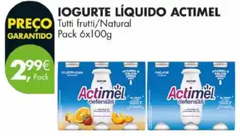 Pingo Doce Iogurte líquido actimel promoção