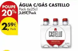 Pingo Doce Água c/gás castello promoção