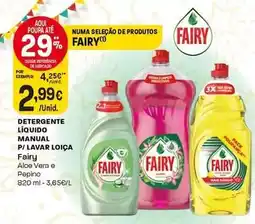 Intermarché Fairy - detergente líquido manual p/ lavar loica promoção