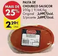 Pingo Doce Pasta de chouriço promoção