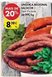 Pingo Doce Linguiça regional salsicor promoção