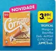 Pingo Doce Cornetto - mango e baunilha emb. 4x90ml promoção