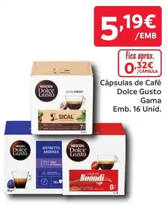 Amanhecer Cápsulas de Café Dolce Gusto Gama promoção