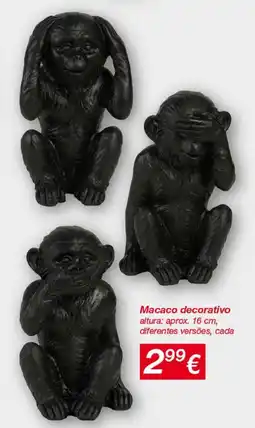 kik Macaco decorativo promoção