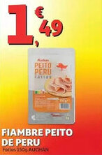 Auchan Fiambre peito de peru promoção