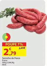 Auchan Salsicha de Porco Fresca promoção