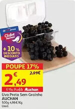 Auchan Uva Preta Sem Grainha AUCHAN promoção