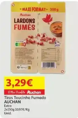 Auchan Tiras Toucinho Fumado AUCHAN promoção