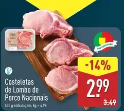 ALDI Costeletas de lombo de porco nacionals promoção