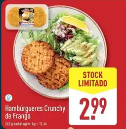 ALDI Hamburgueses crunchy de frango promoção
