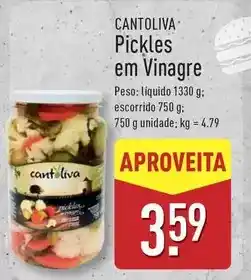 ALDI Cantoliva - pickles em vinagre promoção