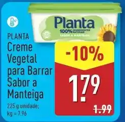 ALDI Planta - creme vegetal para barrar sabor a manteiga promoção