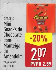 ALDI Reese's - mini snacks de chocolate com manteiga de amendoim promoção