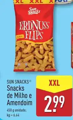 ALDI Sun - snacks de milho e amendoim promoção