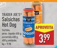 ALDI Salsichas hot dog promoção
