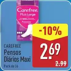 ALDI Carefree - pensos diários maxi promoção