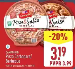 ALDI Campofrio - pizza carbonara/ barbecue promoção