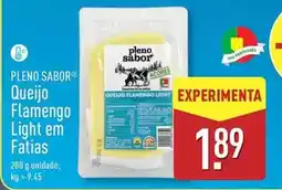 ALDI Pleno - queijo flamengo light em fatias promoção