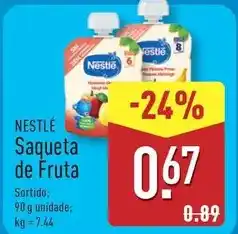 ALDI Nestle - saqueta de fruta promoção