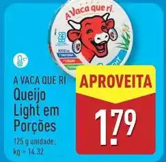 ALDI A vaca que ri - queijo light em porcões promoção
