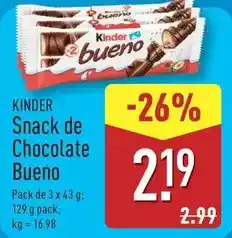 ALDI Kinder - snack de chocolate bueno promoção