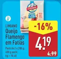 ALDI Limiano - queijo flamengo em fatias promoção