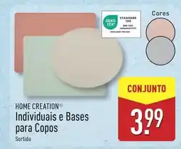 ALDI Home creation - individuais e bases para copos promoção