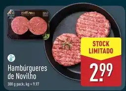 ALDI Hamburgueres de novilho promoção