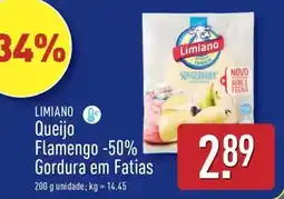 ALDI Limiano - queijo flamengo -50% gordura em fatias promoção