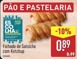 ALDI €co+ - folhado de salsicha com ketchup promoção