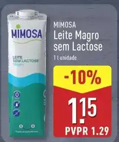 ALDI Mimosa - leite magro sem lactose promoção