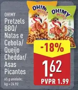 ALDI Pretzels bbq/natas e cebola/queijo cheddar/asas picantes promoção