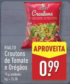 ALDI Rialto - croutons de tomate e oregaos promoção