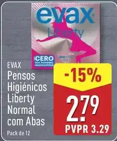 ALDI Evax - pensos higienicos liberty normal com abas promoção