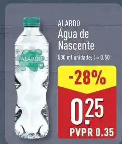 ALDI Alardo - água de nascente promoção