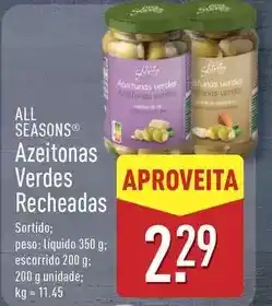 ALDI Azeitonas verdes recheadas promoção
