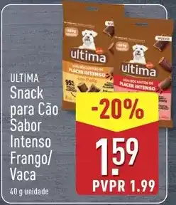 ALDI Ultima - snack para cao sabor intenso frango promoção