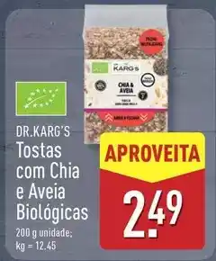 ALDI Kellogg's - tostas com chia e aveia biologicas promoção
