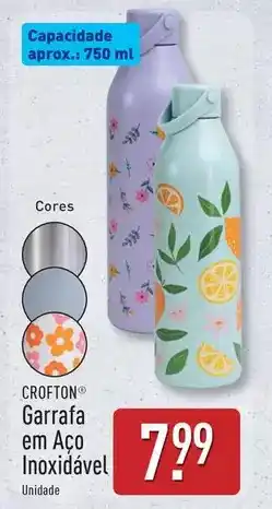 ALDI Garrafa em aço inoxidavel promoção