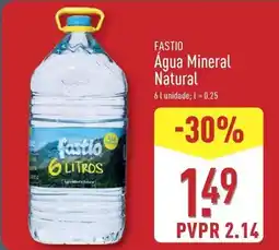 ALDI Fastio - agua mineral natural promoção