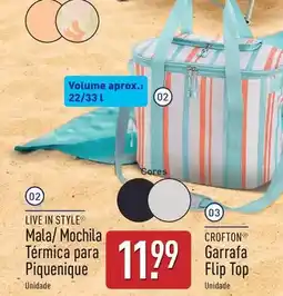 ALDI Garrafa flip top promoção