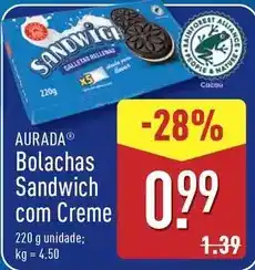 ALDI Nature - bolachas sandwich com creme promoção