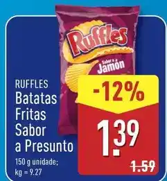 ALDI Ruffles - batatas fritas sabor a presunto promoção