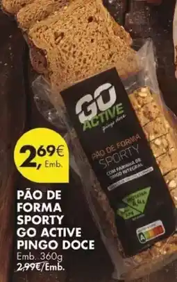 Pingo Doce Pingo doce - pão de forma sporty go active promoção