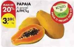 Pingo Doce A+ - papaia promoção