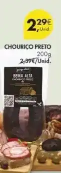 Pingo Doce Chouriço preto promoção